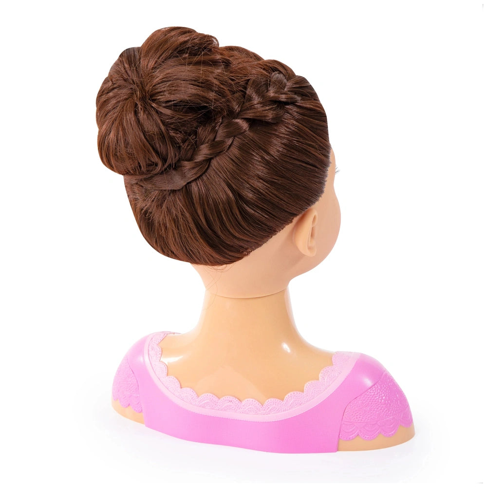 BAYER DESIGN Charlene Super Model doll with brown hair and pink clothing, displayed front view in a centered layout.