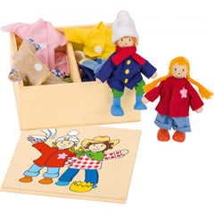 Gollness - Birte & Ben Poppen met Kledingdoos - Poppen, Speelsets & Speelfiguren