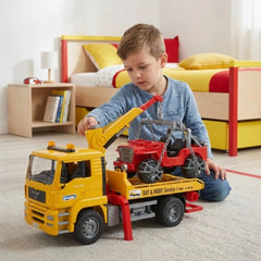 Bruder - Man Tga Bergingsvoertuig met Offroad Voertuig - Speelvoertuig