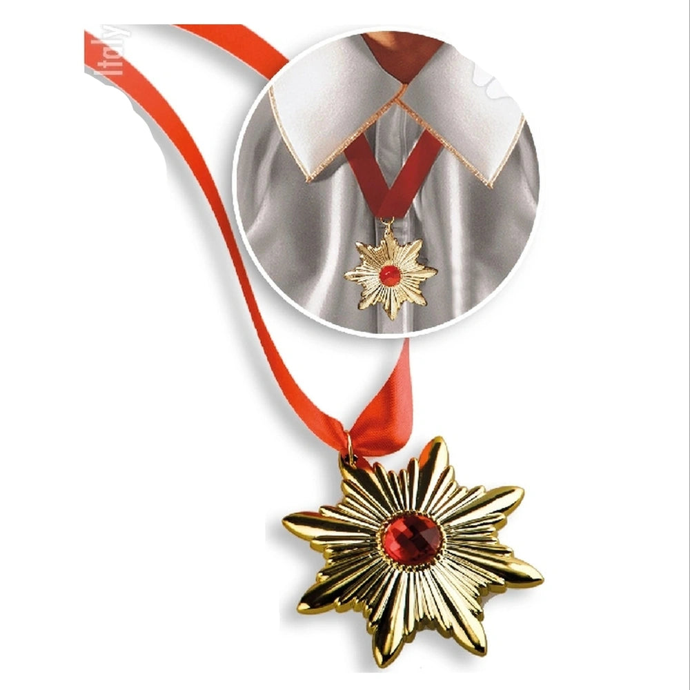 Carnival Toys - Dracula Vampier Gouden Medaille met Rode Robijn - Doen alsof Beroepen en Rollenspellen
