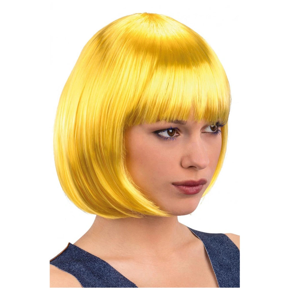Carnival Toys - Vibrant Yellow Short Straight Wig For Fun Dress Up And Imaginative Play - Pretend Professions And Role Playing