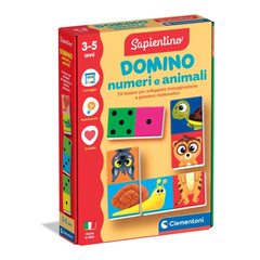 Clementoni - Domino-Cijfers-en-Dieren - Bordspellen