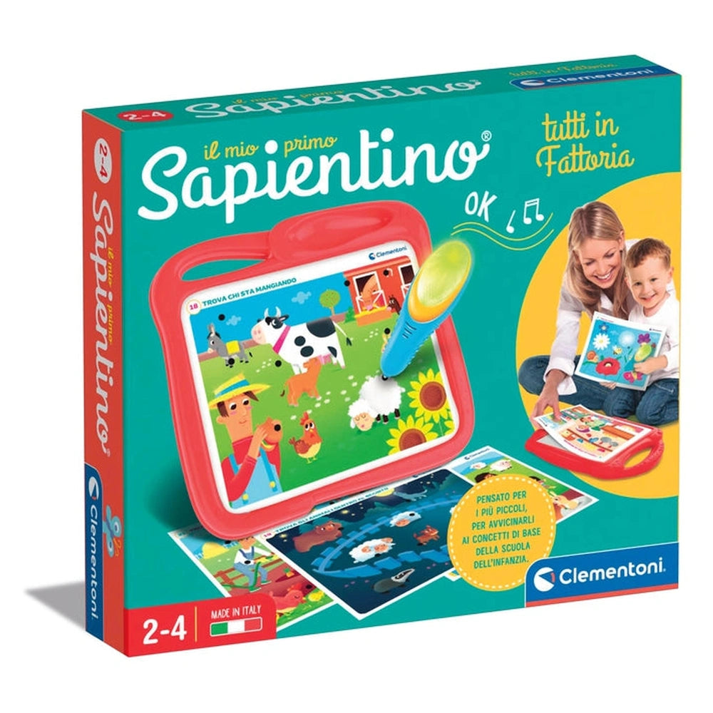 Clementoni - Mijn Eerste Sapientino Iedereen Op De Boerderij Baby Activiteitenspeelgoed - Italiaanse Editie