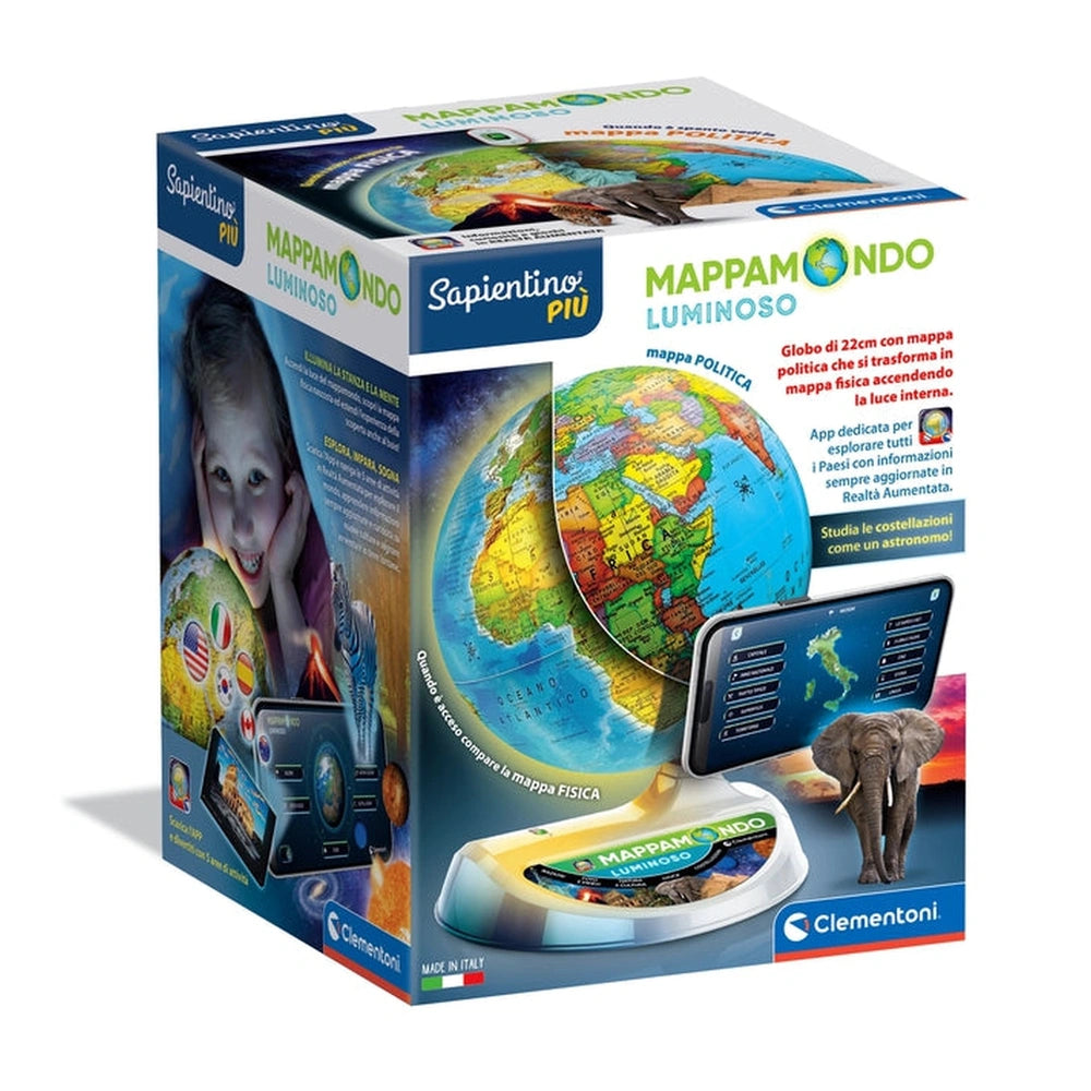 Clementoni - Mappamondo Luminoso Educatieve Speelgoed - Italiaanse Editie