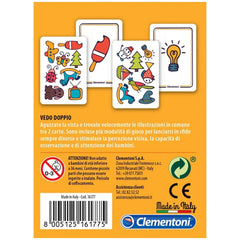 Clementoni - Vedo Doppio Kaartspellen - Italiaanse Editie