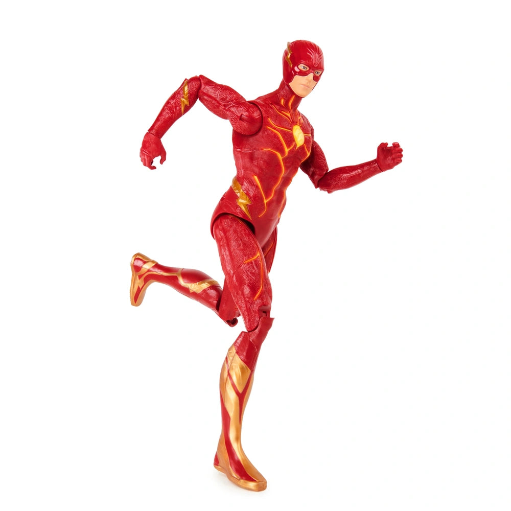 DC Comics Speed Force The Flash action figure in a dynamic pose, featuring a red and gold costume with flame-like patterns.