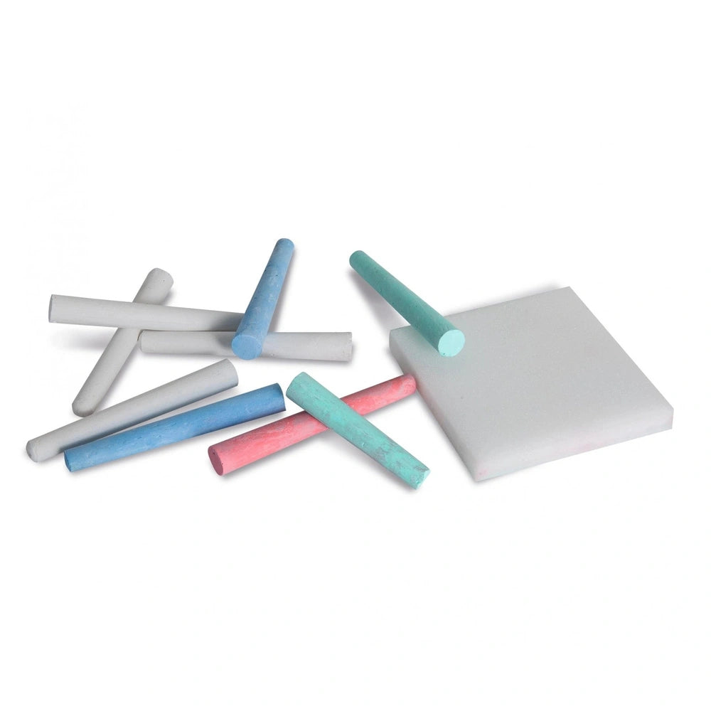 Eichhorn Magnetic Drawing Board with colorful cylindrical art supplies on a light background, promoting creativity and learni