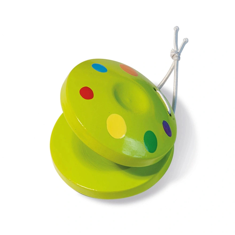 Eichhorn maracas in vibrant colors designed for musical play, showcasing a smooth finish and easy-to-hold shape.