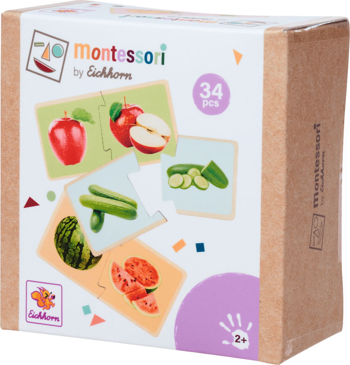 Montessori - Houten Fruit- en Groentepuzzel - Educatief Speelgoed