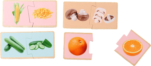 Montessori - Houten Fruit- en Groentepuzzel - Educatief Speelgoed