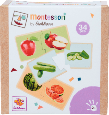 Montessori - Houten Fruit- en Groentepuzzel - Educatief Speelgoed
