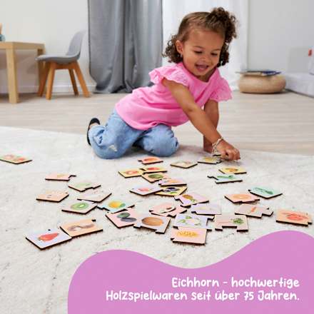 Montessori - Houten Fruit- en Groentepuzzel - Educatief Speelgoed