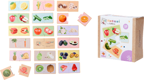 Montessori - Houten Fruit- en Groentepuzzel - Educatief Speelgoed
