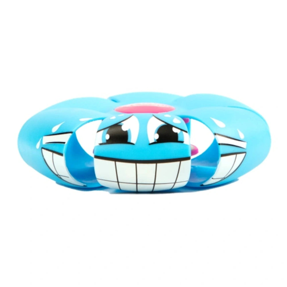 Wahu Kamuolys Phlat Ball Mini Monsters toy in blue features a smiling face with eyes, mouth, and playful design elements.