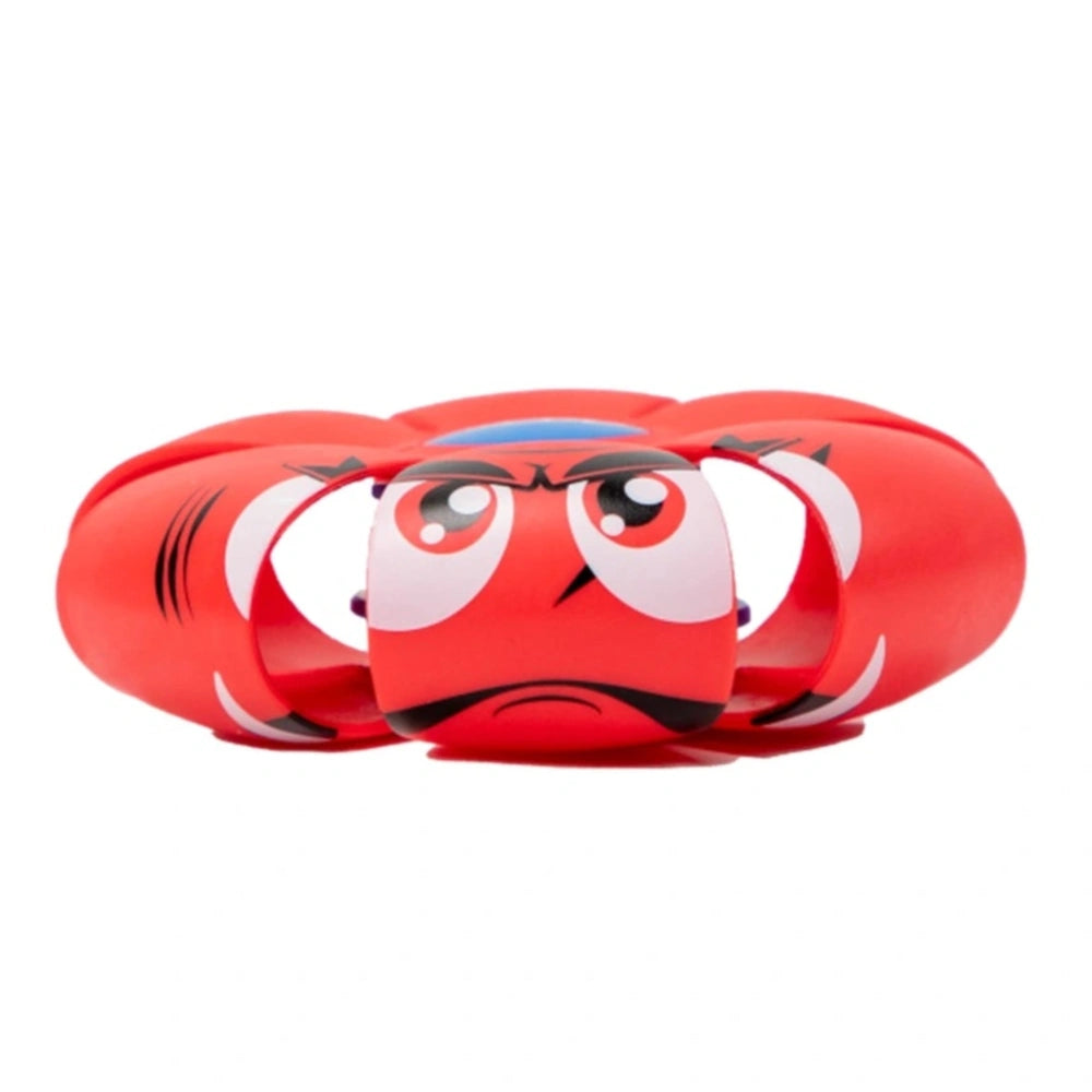 Goliath Wahu Kamuolys Phlat Ball Mini Monsters, red inflatable toy with a friendly face featuring large eyes and a small mout