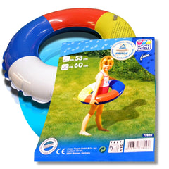 Happy People Aqua Splash Swim Ring 53 cm in vibrant colors with girl design, packaged in glossy and matte plastic.