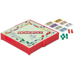 Monopoly Travel Italian Edition board game featuring a light green board, six white dice, and colorful plastic game and money