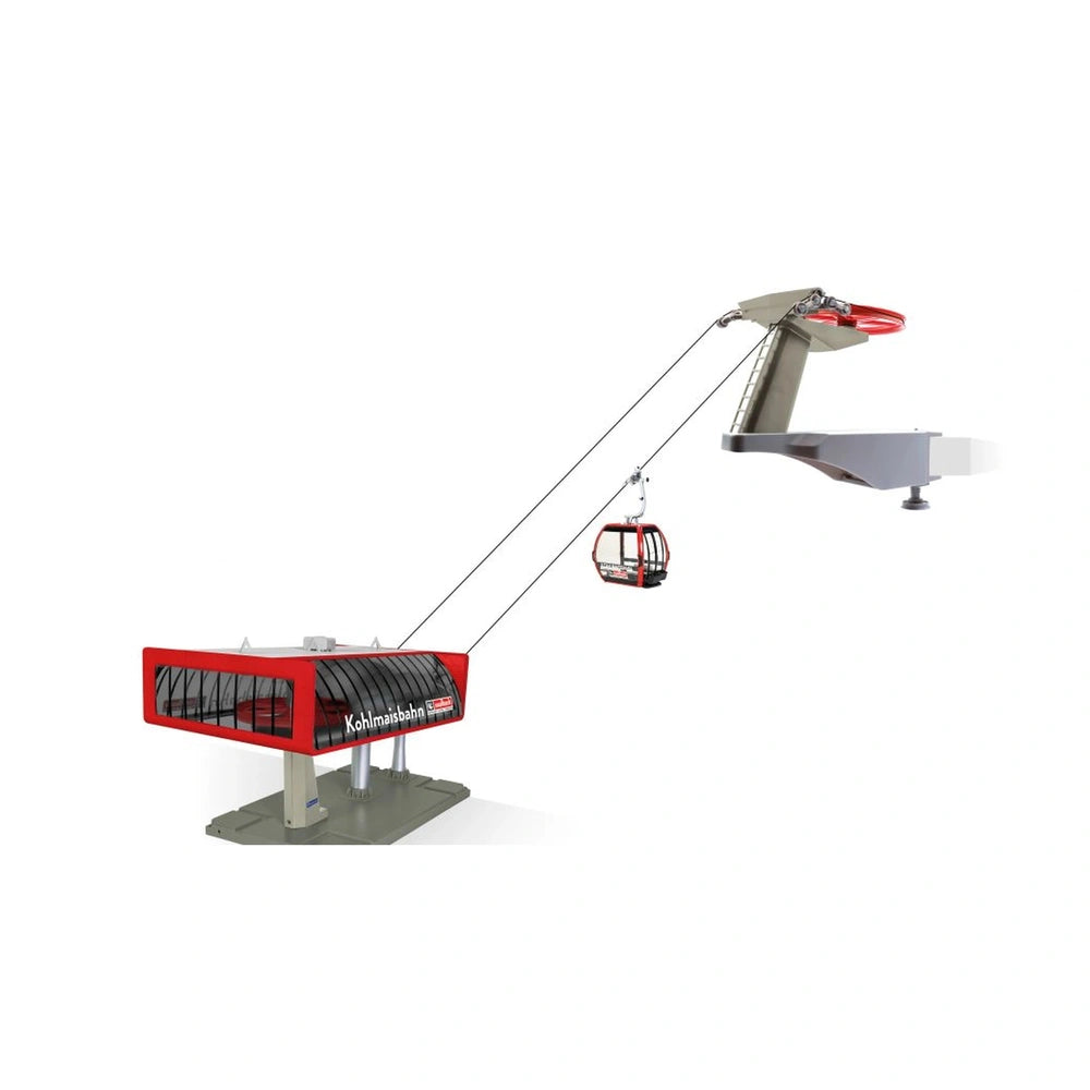 Jagerndorfer Gray-Orange Cable Car model 1:32 features a smooth metallic finish with a red frame and gray base, showcasing in