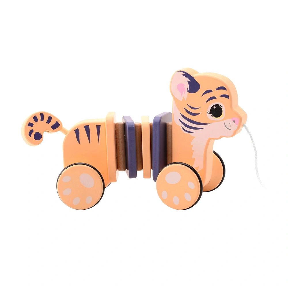 Johntoy - The Wildies Family Trek Tiger - Push & Pull Toys