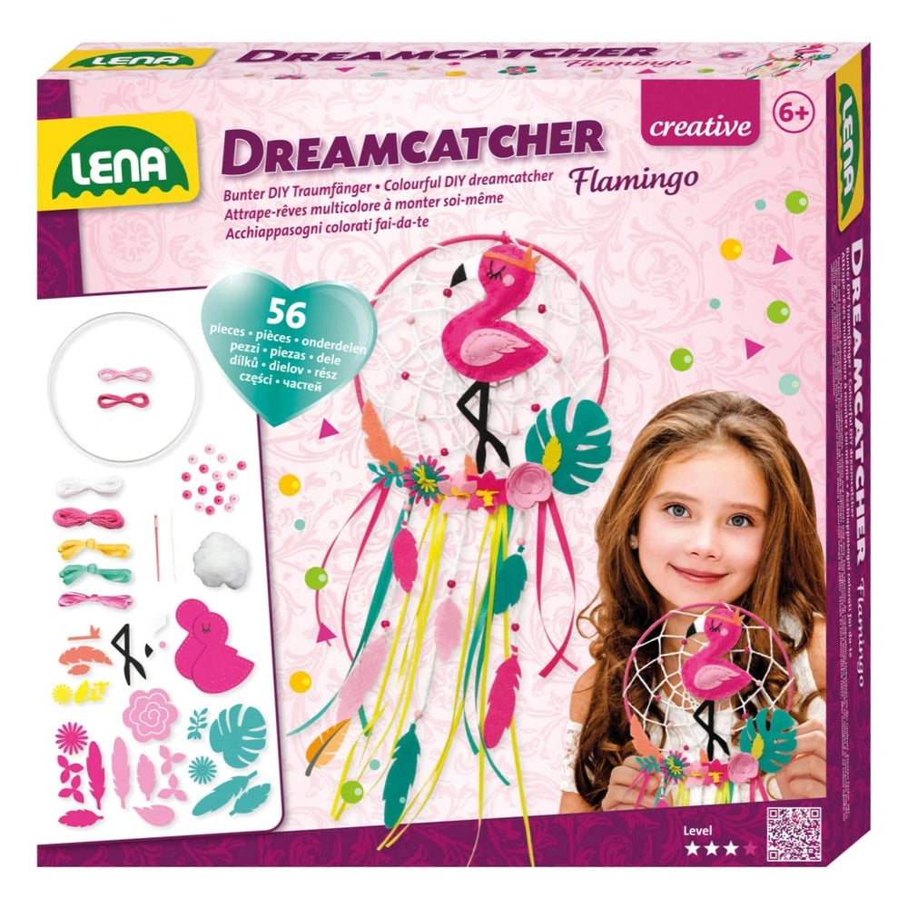 Lena - Dreamcatcher Flamingo - Kunst & Ambachten