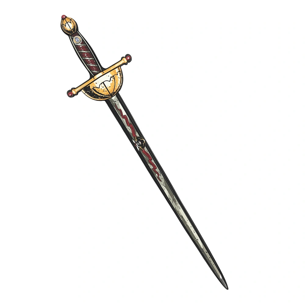 Liontouch Pirate Sword features a metallic blade and a circular red and gold handle, perfect for pretend play.