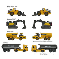 Majorette - Volvo Constructie 4 Stuks Set - Speelvoertuigen