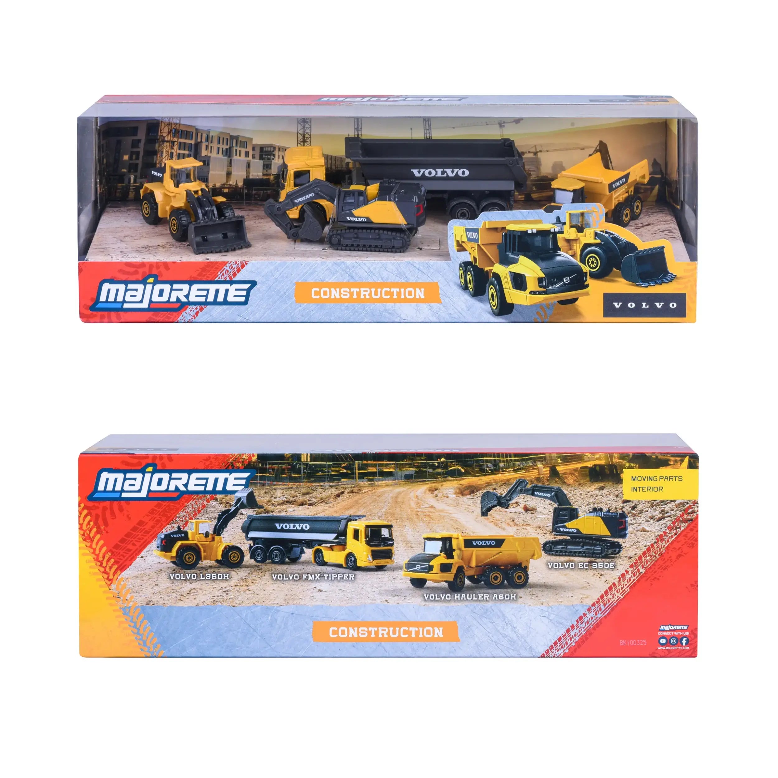 Majorette - Volvo Construction 4 Pcs Set Play Vehicle