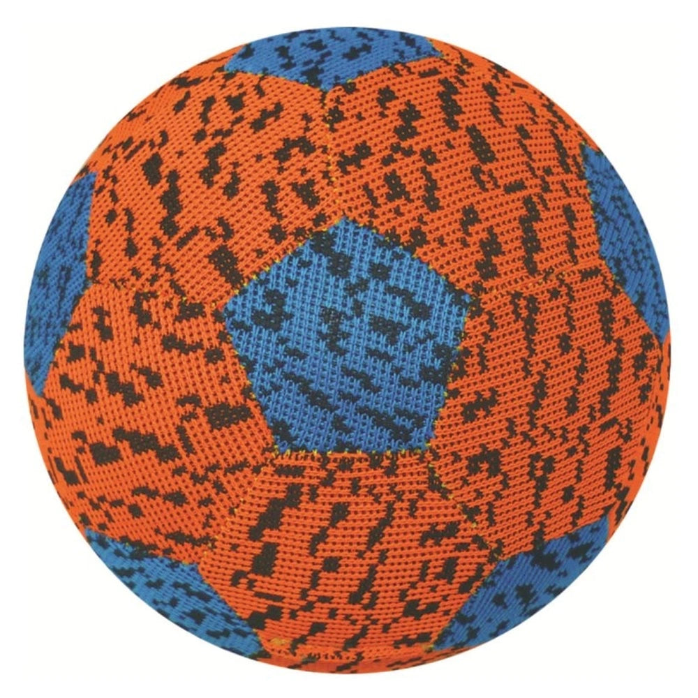 Mandelli Mega Mesh Ball 40 cm in orange, blue, and black, featuring a textured fabric with a diamond pattern.