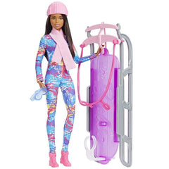 Mattel - Barbie Winter Sports Poppen op Slede - Poppen Speelsets Speelfiguren