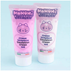 Momomi Decoden Kawaii Artist Creamy Diary kit with pink cream tube, matte-glossy packaging, and playful purple-pink text.