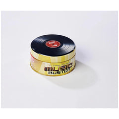 Music-Buster music trivia game featuring a vinyl record design, vibrant colors, and bold branding.