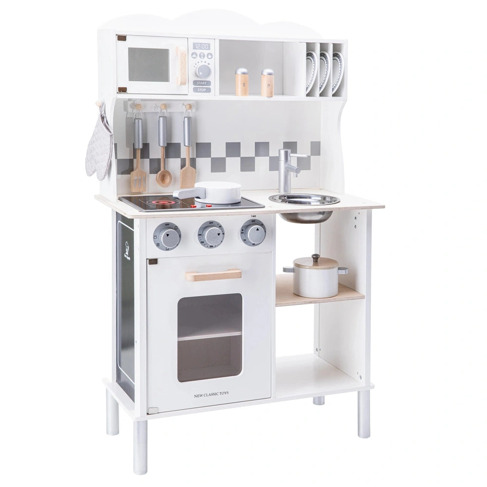 New Classic Toys - Kitchenette - Modern - Electric Cooking - White - Pretend Professions & Role Playing