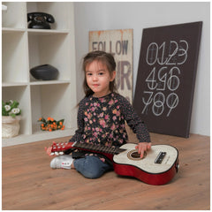 New Classic Toys - Speelgoed Gitaar Deluxe - Bruin - Muziekinstrumenten