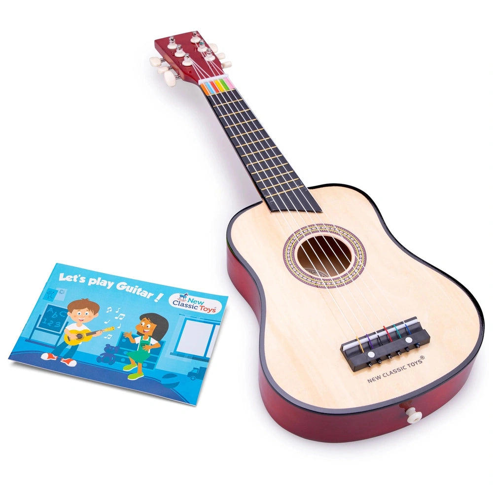 New Classic Toys - Speelgoed Gitaar Deluxe - Bruin - Muziekinstrumenten