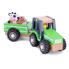 New Classic Toys - Tractor met Aanhanger - Dieren - Speelvoertuigen