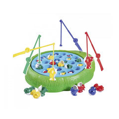 Noris Fishing Game Board Game features colorful plastic pieces for children to creatively engage in fishing fun.