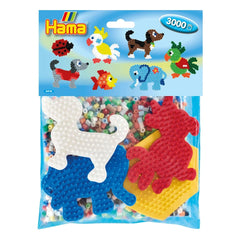 Pet Hama Strijkkralen Set Groep Verpakking Blauw 3000 Stuks.