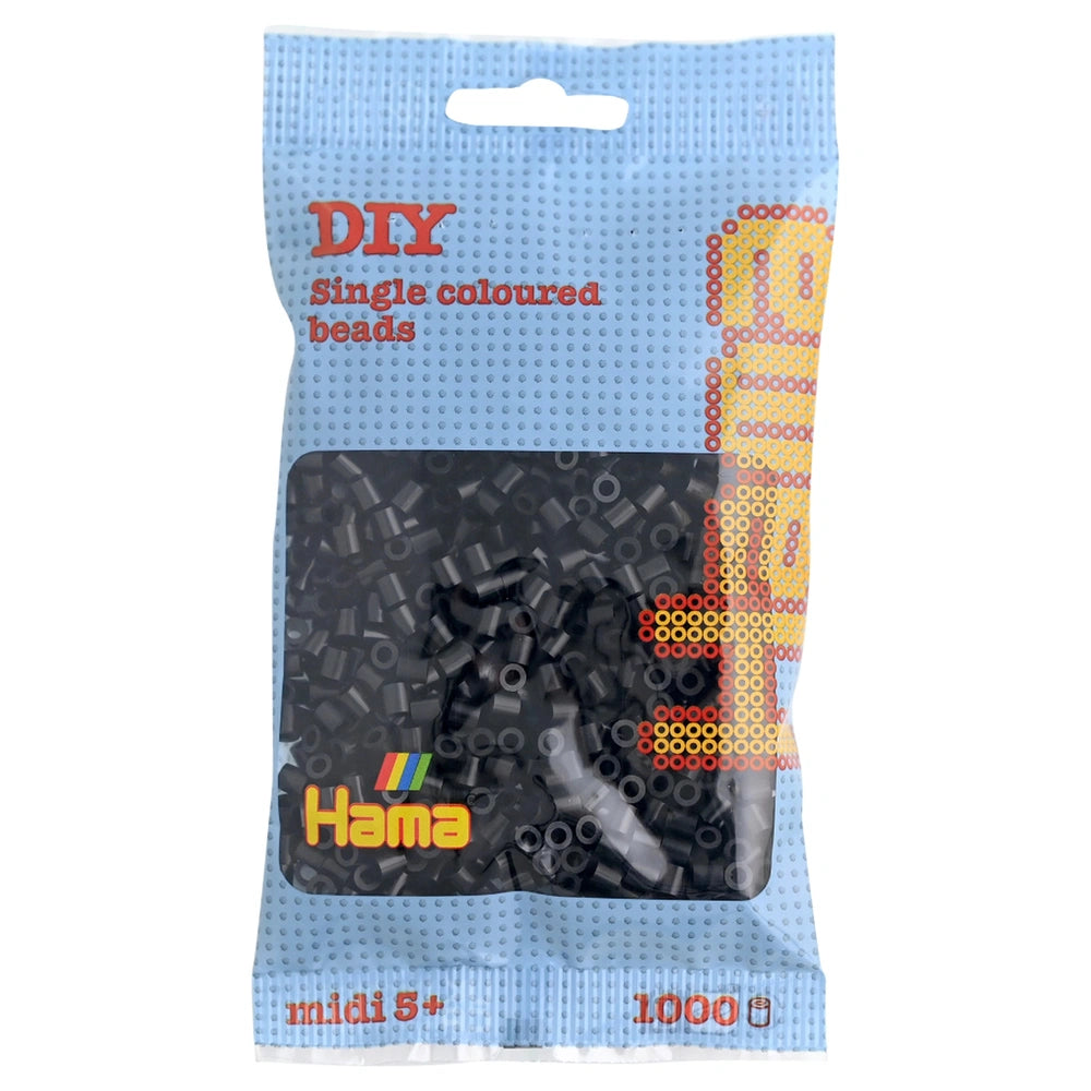 Pet Hama Strijkkralen - Zwart (018) 1000 Stuks.