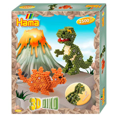 Pet Hama Strijkkralen Set - 3D Dino 2500 Stuks.