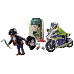 Playmobil City Action Politie Motorachtervolging Van De Geldrover - 70572
