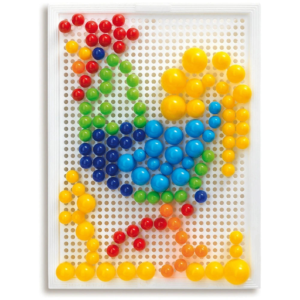 Quercetti FantaColor Tab features multiple colored balls on a transparent plastic tray in a centered layout.