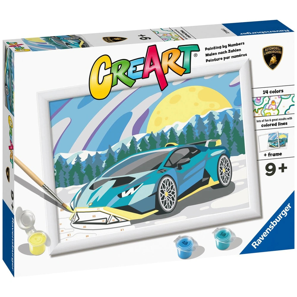 Ravensburger - Creart Blauwe Lamborghini - Schilderen op Nummer - Kunst & Ambachten