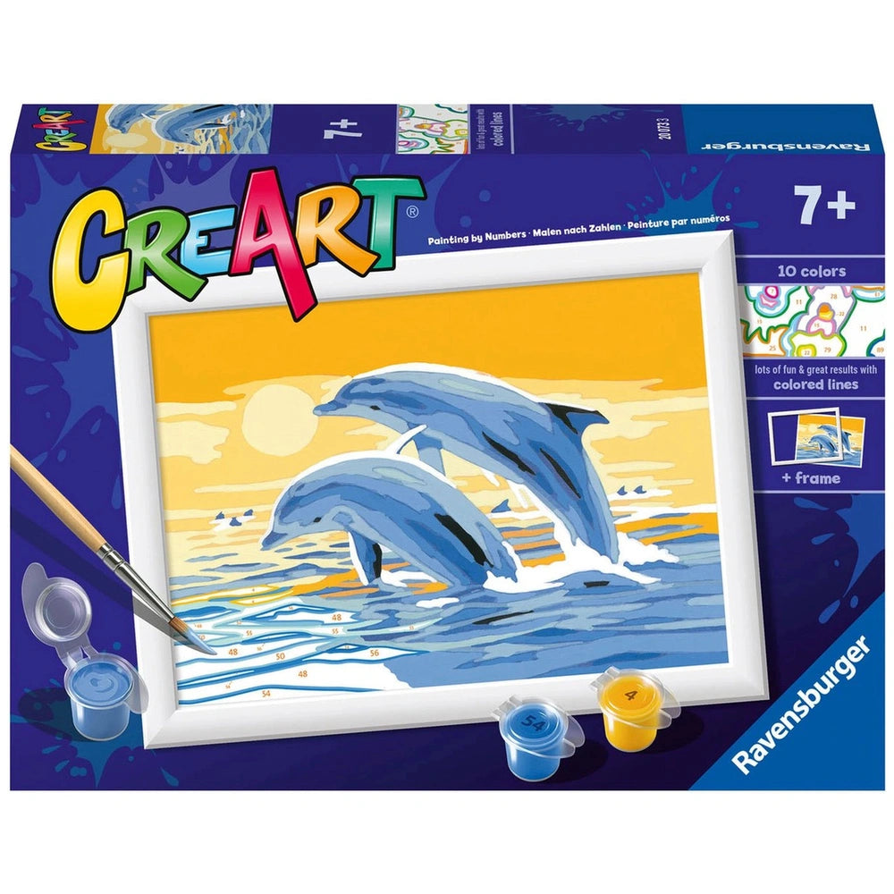 Ravensburger - Creart Prachtige Dolfijnen - Schilderen op Nummer - Kunst & Ambachten