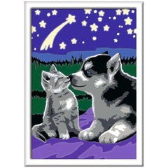 Ravensburger - Creart Puppies Under The Stars - Painting By Numbers - Arts & Crafts