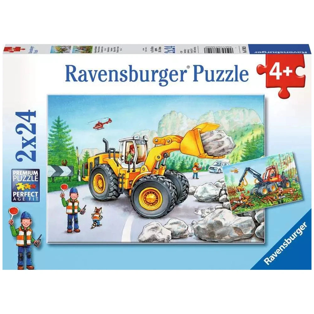 Ravensburger - Graafmachine en Bostractor - 2x24 Stukken - Puzzels