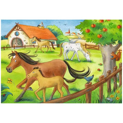 Ravensburger - Vakantie Op De Paardenboerderij - 2x12 Stukken - Puzzels
