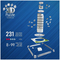 Ravensburger - Iconics 3D Puzzle Leaning Tower of Pisa LED Edition 231 Pcs - Puzzles
