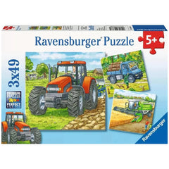 Ravensburger - Grote Landbouwmachines - 3x49 Stukken - Puzzels
