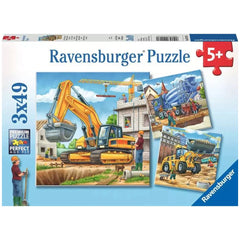 Ravensburger - Grote Constructievoertuigen - 3x49 Stukken - Puzzels