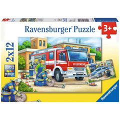 Ravensburger - Police And Fire Brigade - 2x12 Pieces - Puzzles
